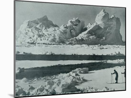 'A Berg Breaking Up in the Pack', c1910?1913, (1913)-Herbert Ponting-Mounted Photographic Print