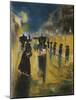 A Berlin Street Scene with Coaches; Kutschen, Berliner Strasse-Lesser Ury-Mounted Giclee Print