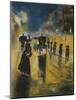 A Berlin Street Scene with Coaches; Kutschen, Berliner Strasse-Lesser Ury-Mounted Giclee Print