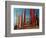 A Bhutanese Man Straightens a Prayer Flag at a Buddhist Shrine-null-Framed Photographic Print