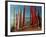 A Bhutanese Man Straightens a Prayer Flag at a Buddhist Shrine-null-Framed Photographic Print