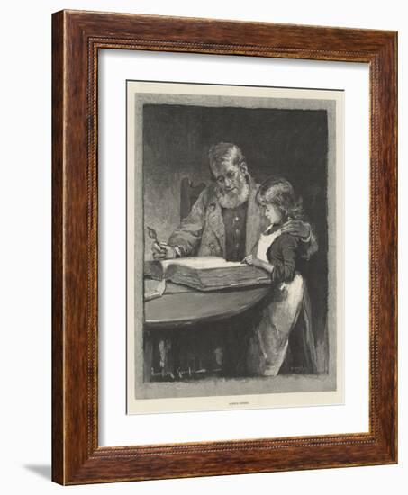 A Bible Lesson-Davidson Knowles-Framed Giclee Print