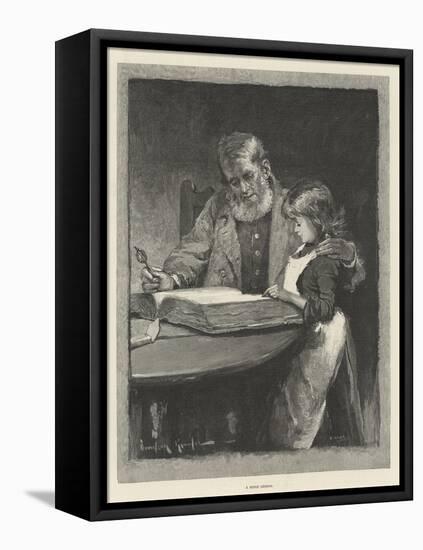 A Bible Lesson-Davidson Knowles-Framed Premier Image Canvas