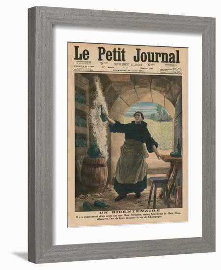 A Bicentenary, Two Hundred Years Ago Precisely, Dom Perignon, a Benedictine Monk of Hautvillers,…-French School-Framed Giclee Print