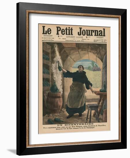 A Bicentenary, Two Hundred Years Ago Precisely, Dom Perignon, a Benedictine Monk of Hautvillers,…-French School-Framed Giclee Print