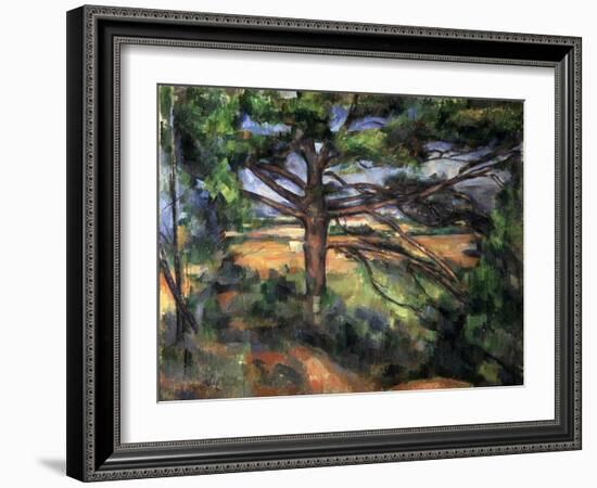 A Big Pine Tree Near Aix, 1895-1897-Paul Cézanne-Framed Giclee Print