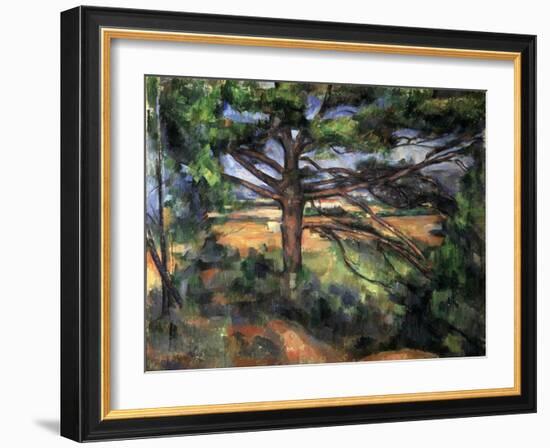 A Big Pine Tree Near Aix, 1895-1897-Paul Cézanne-Framed Giclee Print