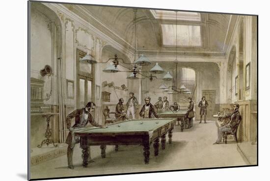 A Billiard Room, 1861-Carl Friedrich Heinrich Werner-Mounted Premium Giclee Print