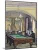 A Billiard Table in a Cafe' in Vienna, Austria 20th Century-null-Mounted Giclee Print