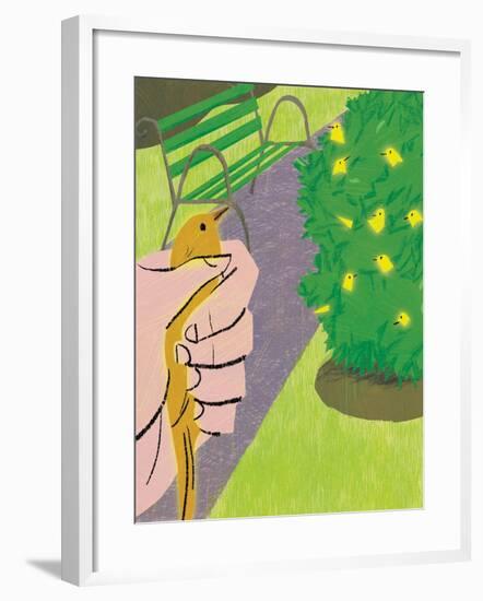 A Bird In The Hand...-A Richard Allen-Framed Giclee Print