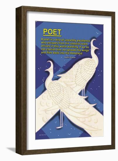 A Bird is a Poet-null-Framed Premium Giclee Print