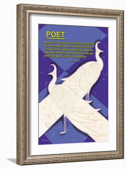 A Bird is a Poet-null-Framed Art Print