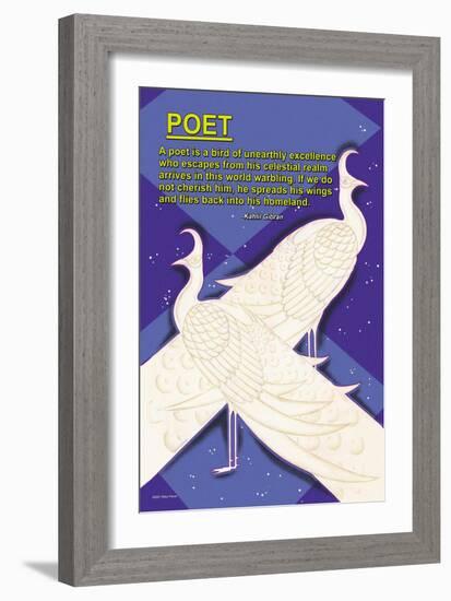 A Bird is a Poet-null-Framed Art Print