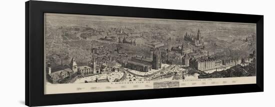 A Bird'S-Eye View of Manchester in 1889-Henry William Brewer-Framed Giclee Print