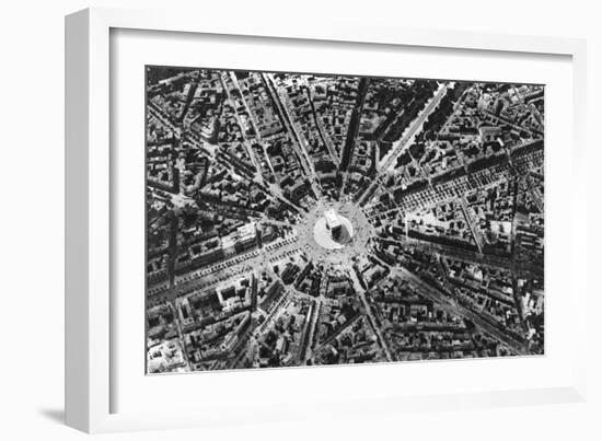 A Bird's Eye View of the Place De L'Etoile and the Arc De Triomphe, Paris, 1931-Ernest Flammarion-Framed Giclee Print