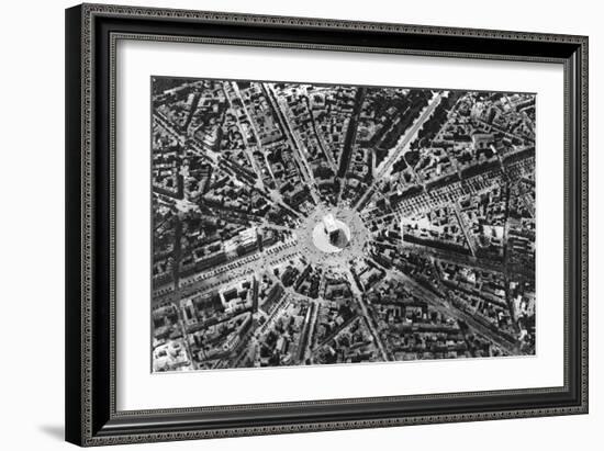 A Bird's Eye View of the Place De L'Etoile and the Arc De Triomphe, Paris, 1931-Ernest Flammarion-Framed Giclee Print