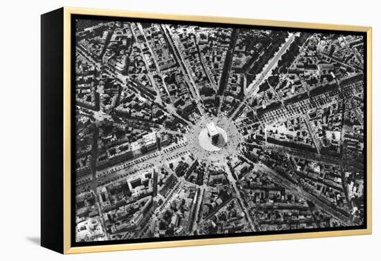 A Bird's Eye View of the Place De L'Etoile and the Arc De Triomphe, Paris, 1931-Ernest Flammarion-Framed Premier Image Canvas