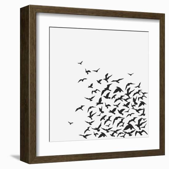 A Birds' Flock-kusuriuri-Framed Art Print