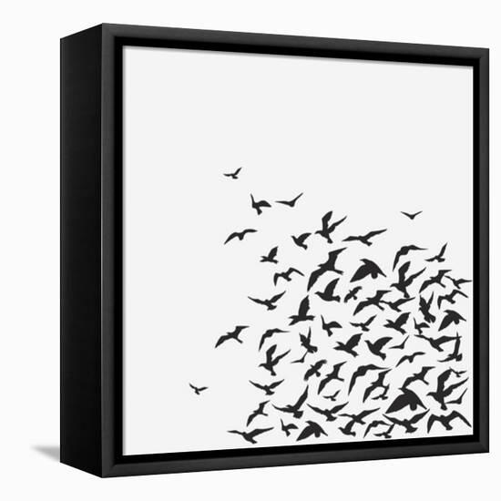 A Birds' Flock-kusuriuri-Framed Stretched Canvas