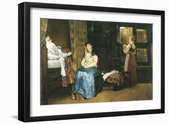 A Birth Chamber, Seventeenth Century-Sir Lawrence Alma-Tadema-Framed Art Print