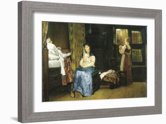 A Birth Chamber, Seventeenth Century-Sir Lawrence Alma-Tadema-Framed Art Print