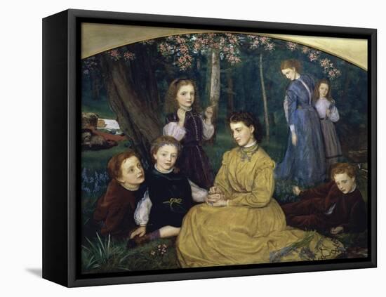 A Birthday Picnic-Arthur Hughes-Framed Premier Image Canvas