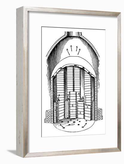 'A Biscuit Oven filled with Seggars s. AA are the flues', c1917-Unknown-Framed Giclee Print