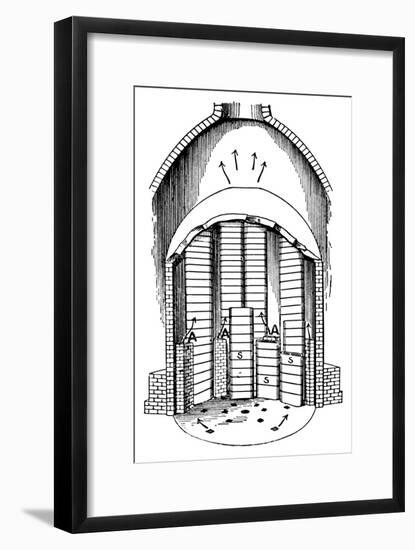 'A Biscuit Oven filled with Seggars s. AA are the flues', c1917-Unknown-Framed Giclee Print