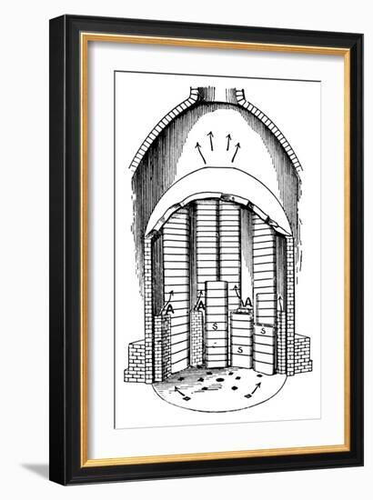 'A Biscuit Oven filled with Seggars s. AA are the flues', c1917-Unknown-Framed Giclee Print