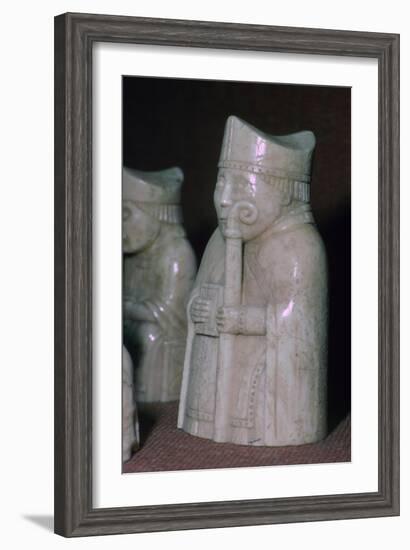 A Bishop - The Lewis Chessmen, (Norwegian?), c1150-c1200. Artist: Unknown-Unknown-Framed Giclee Print