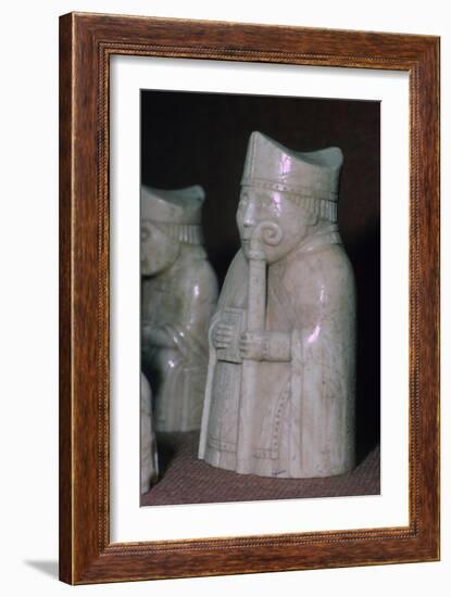 A Bishop - The Lewis Chessmen, (Norwegian?), c1150-c1200. Artist: Unknown-Unknown-Framed Giclee Print