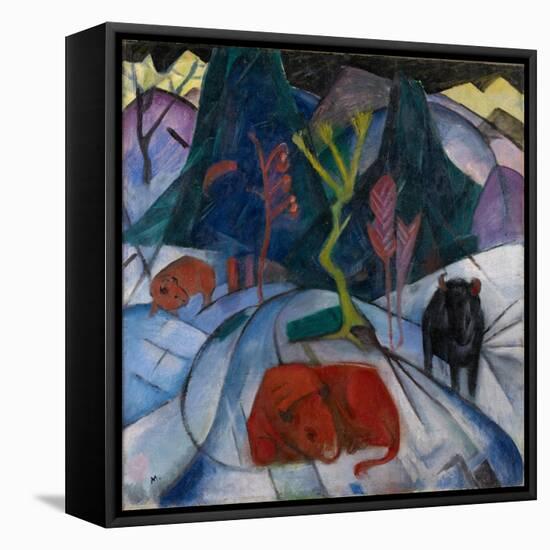 A Bison in Winter , 1913-Franz Marc-Framed Premier Image Canvas
