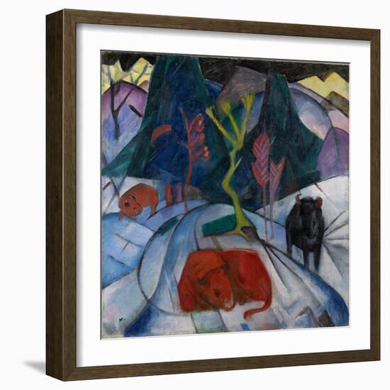 A Bison in Winter , 1913-Franz Marc-Framed Giclee Print