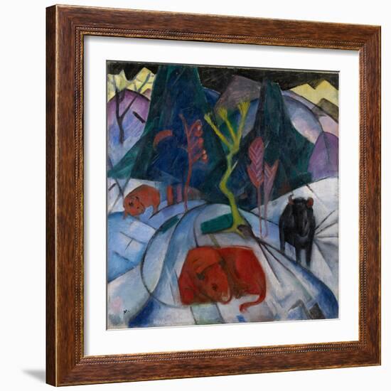 A Bison in Winter , 1913-Franz Marc-Framed Giclee Print