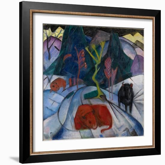 A Bison in Winter , 1913-Franz Marc-Framed Giclee Print