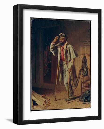 A Bit of War History: the Veteran, 1866 (Oil on Canvas)-Thomas Waterman Wood-Framed Giclee Print