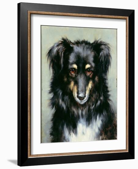 A Black and Tan Collie, 1890-Robert Morley-Framed Giclee Print