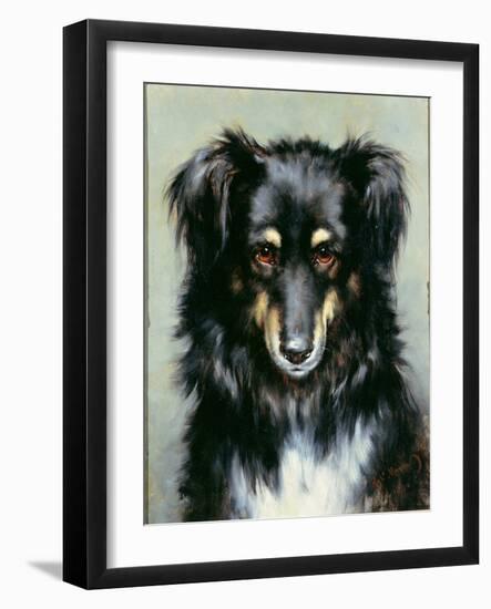 A Black and Tan Collie, 1890-Robert Morley-Framed Giclee Print