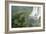 A Black Vulture, Coragyps Atratus, Resting on a Branch Near a Waterfall in Iguacu Falls-Alex Saberi-Framed Photographic Print