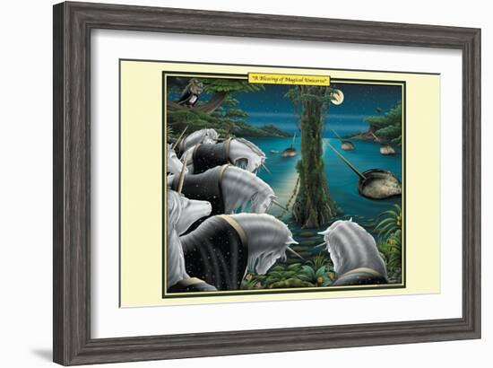 A Blessing of Magical Unicorns-Richard Kelly-Framed Art Print