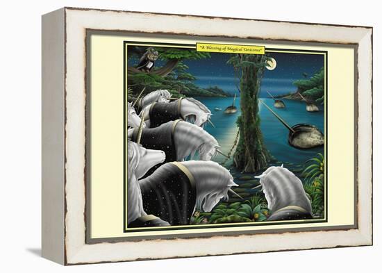 A Blessing of Magical Unicorns-Richard Kelly-Framed Stretched Canvas