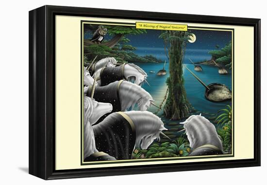 A Blessing of Magical Unicorns-Richard Kelly-Framed Stretched Canvas