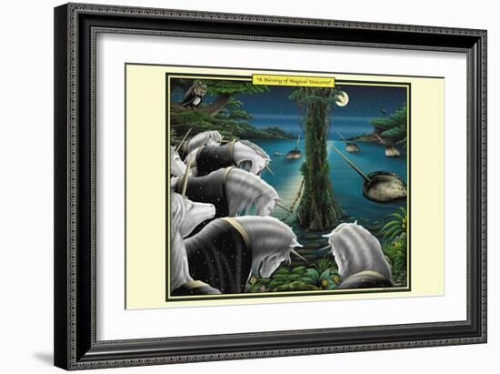 A Blessing of Magical Unicorns-Richard Kelly-Framed Art Print