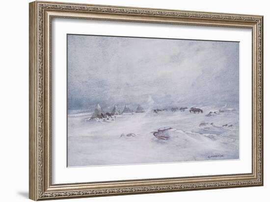 A Blizzard on the Barrier-George Marston-Framed Giclee Print