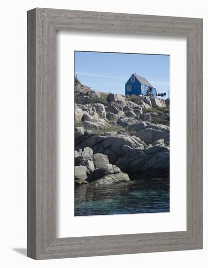 A blue house in West Greenland-Natalie Tepper-Framed Photo