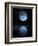 A Blue Moon Rising over a Calm Alien Ocean with a Starry Sky as a Backdrop-null-Framed Premium Giclee Print