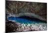 A Blue Underground Lake in Grotto Azul Cave System, Bonito, Brazil-Alex Saberi-Mounted Photographic Print