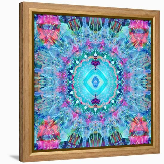 A Blue Water Mandala from Flower Photographs-Alaya Gadeh-Framed Premier Image Canvas