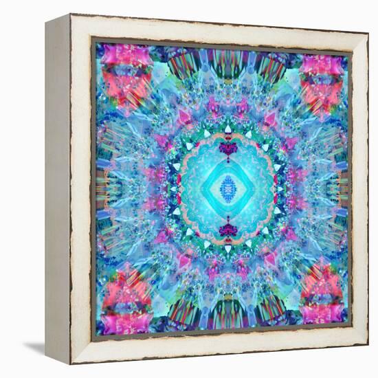 A Blue Water Mandala from Flower Photographs-Alaya Gadeh-Framed Premier Image Canvas