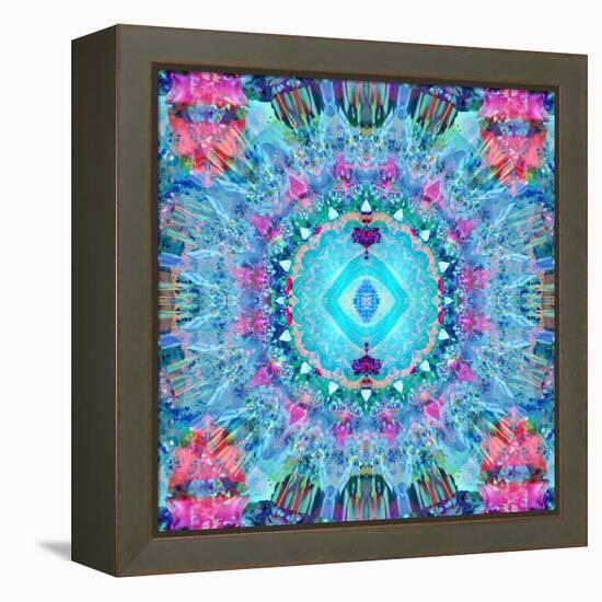 A Blue Water Mandala from Flower Photographs-Alaya Gadeh-Framed Premier Image Canvas